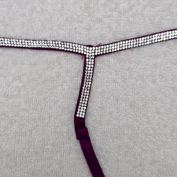 Very Sexy Shine Strap Lace V-String Panty - Grapesoda Purple - Picture 3 of 3